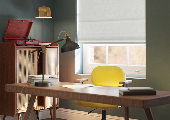 Melrose (Blackout), Soft White - Motorised Roman Blind - Image 5